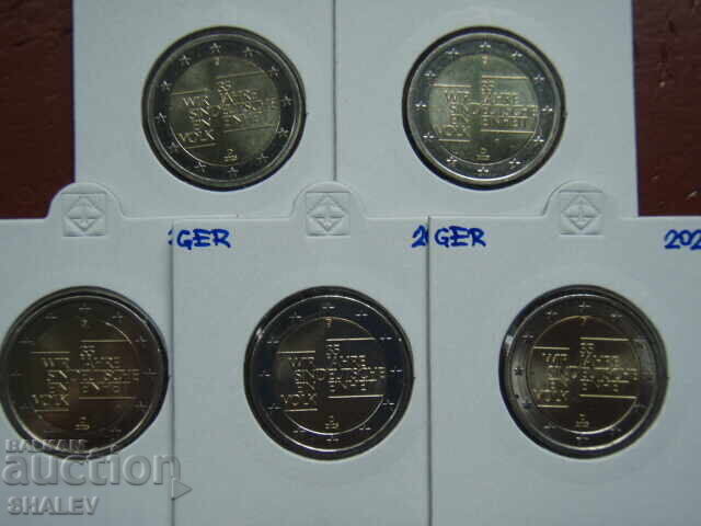2 Euro 2025 Germany "35 years" A,D,F,G,J /Германия/ - 2 евро