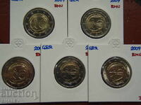 2 Euro 2009 Germania "10 ani" A,D,F,G,J /Germaniya/ - 2 euro