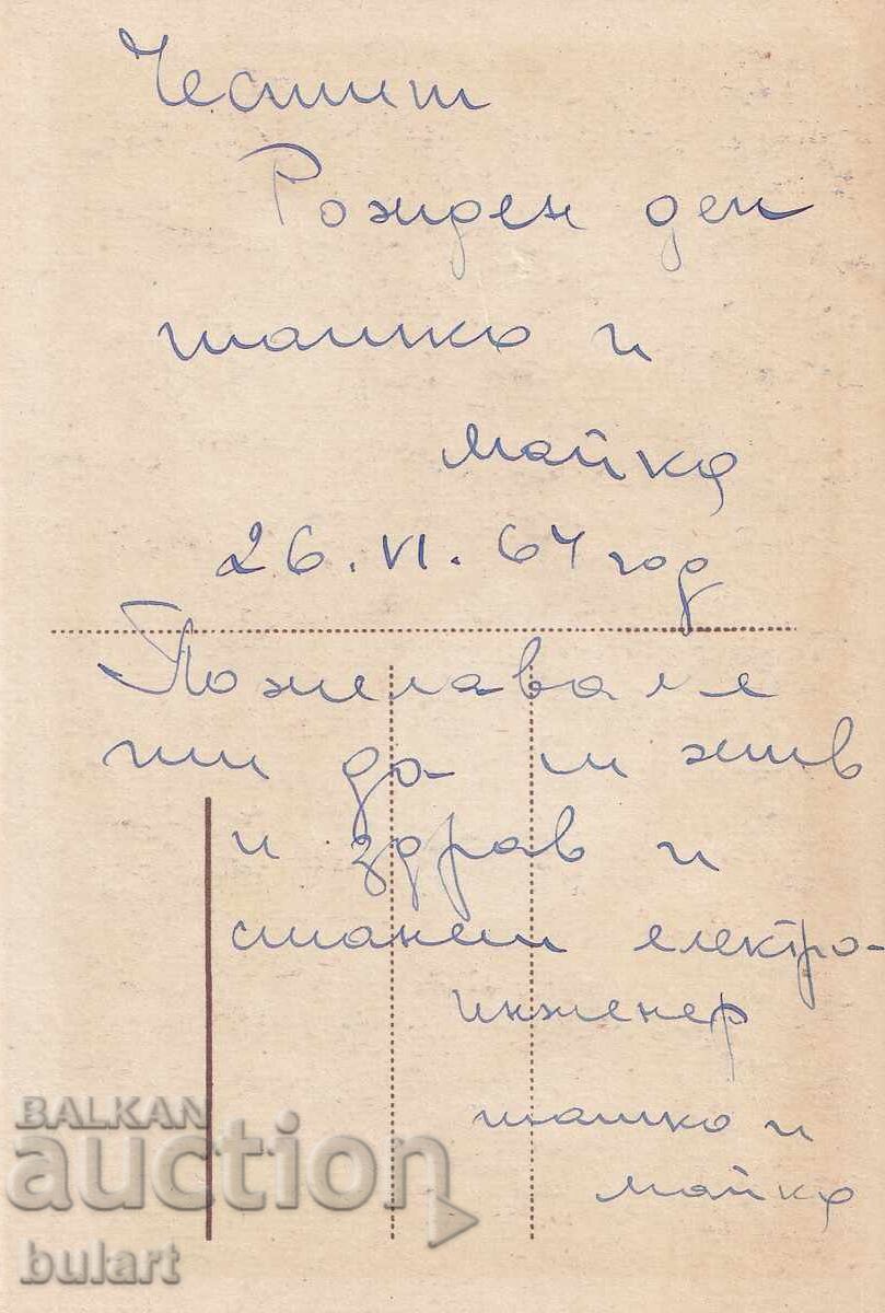 Ευχετήρια Κάρτα Γενεθλίων Λουλούδια Ταχυδρομημένη ΤΚ με τιμή 10.00 BGN | € 5.11