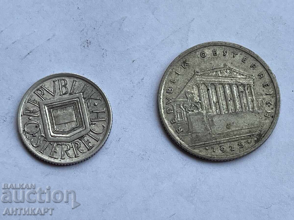 2 silver coins Austria 1 schilling and 1/2 schilling 1925 with price 19.00 BGN | € 9.71 2 silver coins Austria 1 schilling and 1/2 schilling 1925 with price 19.00 BGN | € 9.71