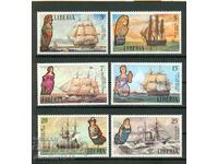 Liberia - Vapoare, serie completă, curată