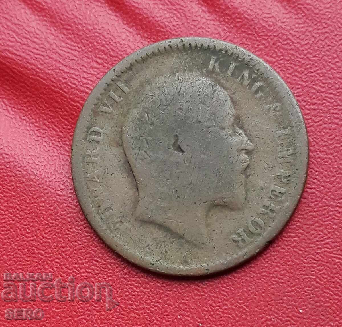 India - 1/4 anna 1904 cu preț 0.51 BGN | € 0.26