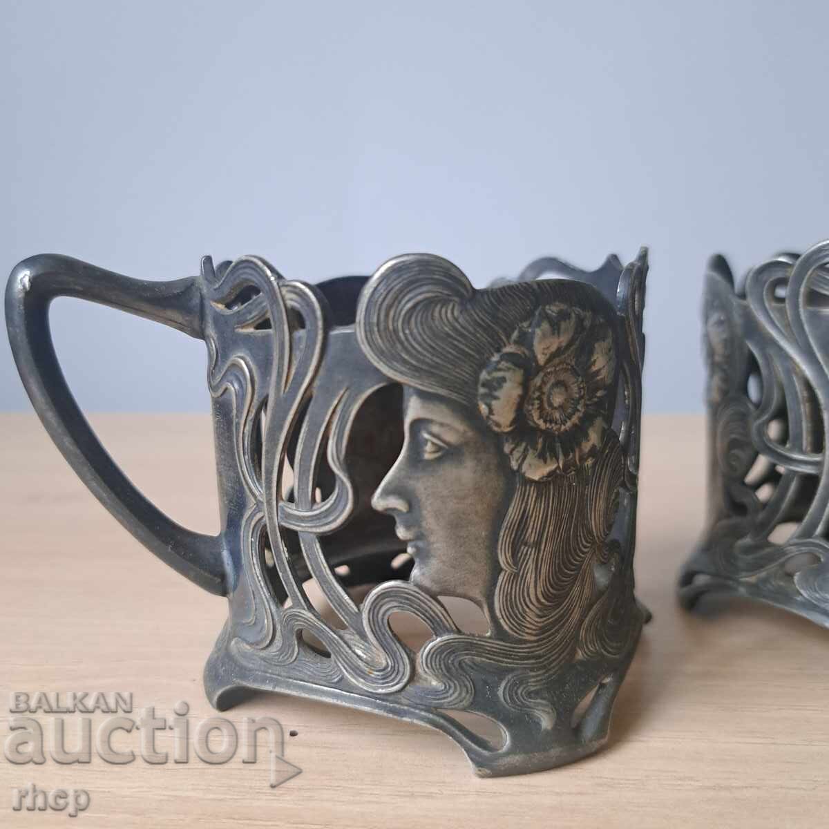 WMF Art Nouveau όμορφα ασημένια σουβέρ Γερμανία