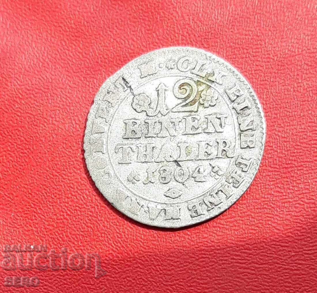 Germany - Braunschweig-Lüneburg - 1/12 Thaler 1804