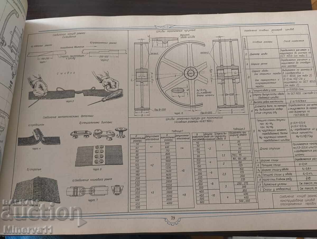 Δημοπρασία Αντίκα Βιβλίο Άτλας Λεπτομέρειες Μηχανών