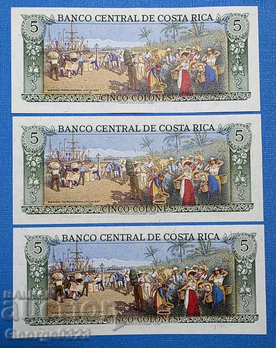 Costa Rica 1983 1985 1986 UNC Noi 1 bucată