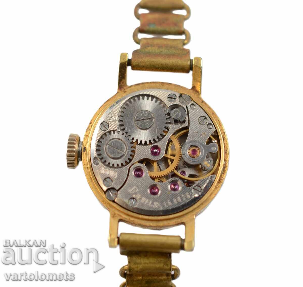Auction Women's watch CHAIKA CHAIKA USSR with gold plating 10 Mk - working Auction Women's watch CHAIKA CHAIKA USSR with gold plating 10 Mk - working