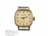 Women's CARDINAL watch with gold plating 10 Mk - working