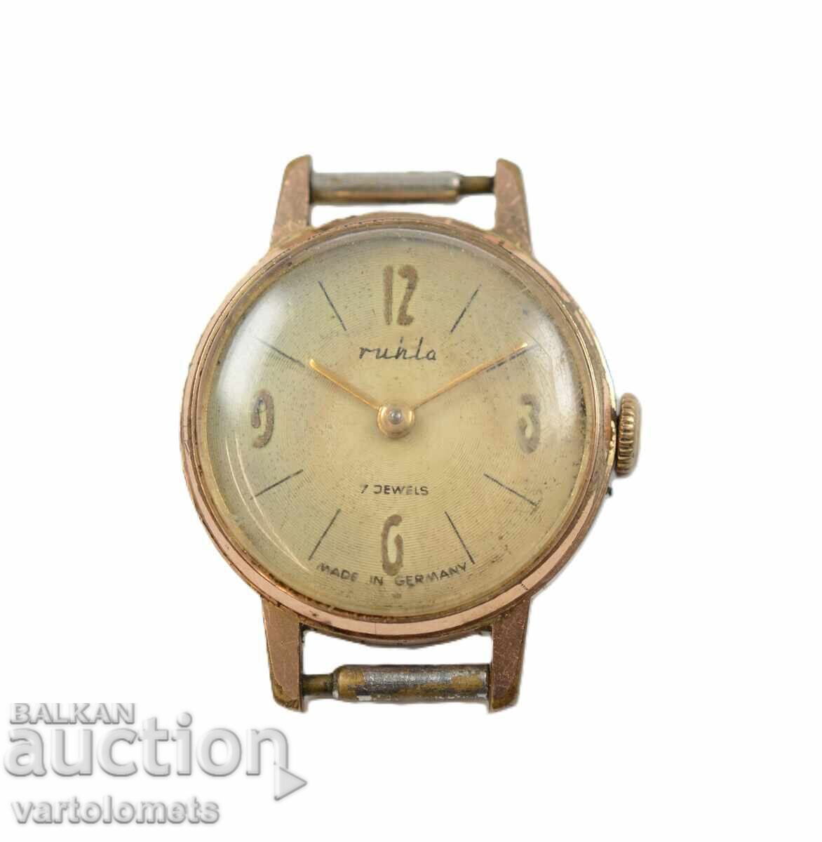 Γυναικείο ρολόι UMF RUHLA με επιχρύσωση - δεν λειτουργεί