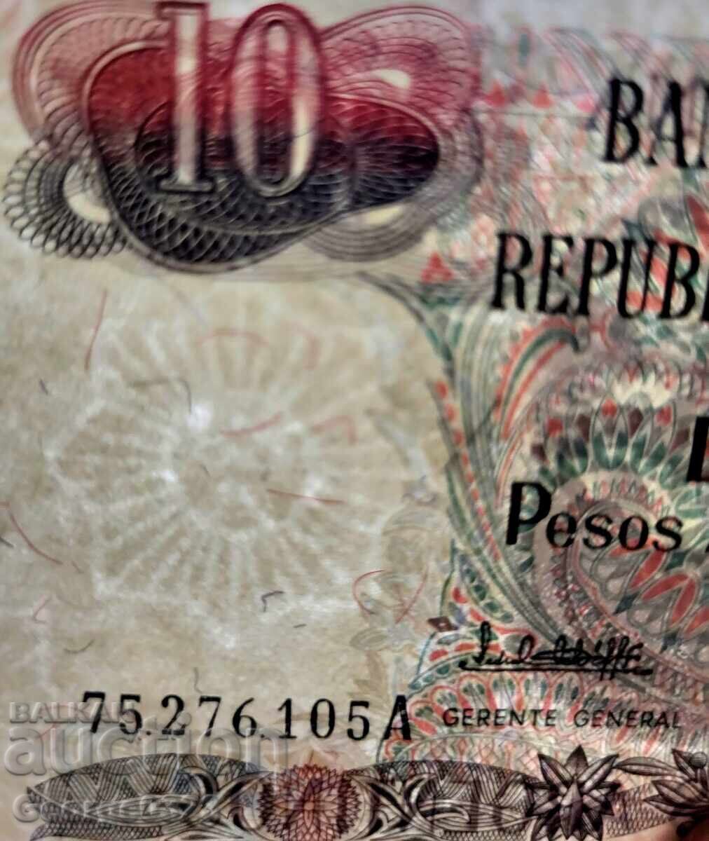 Auction  Argentina 1985 10 Pesos UNC New