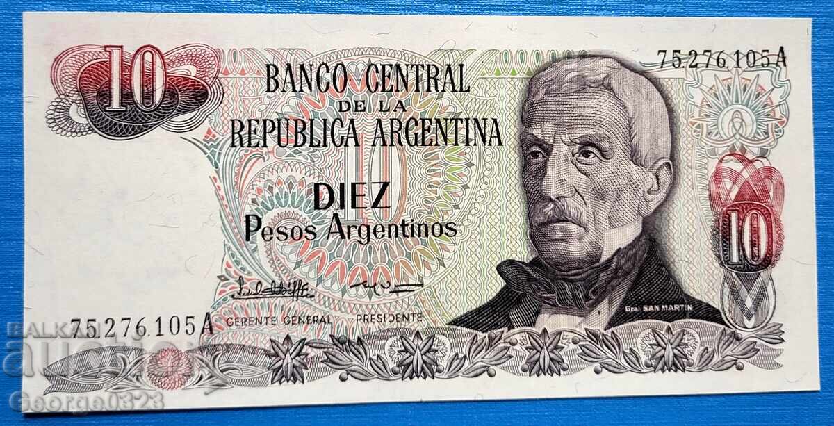 Argentina 1985 10 Pesos UNC New
