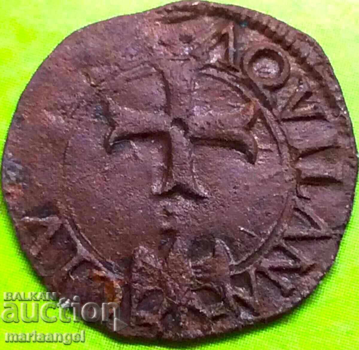 Italy 1 cavallo (Cahn) Aquileia Charles VIII Crest+Eagle - RARE - 6