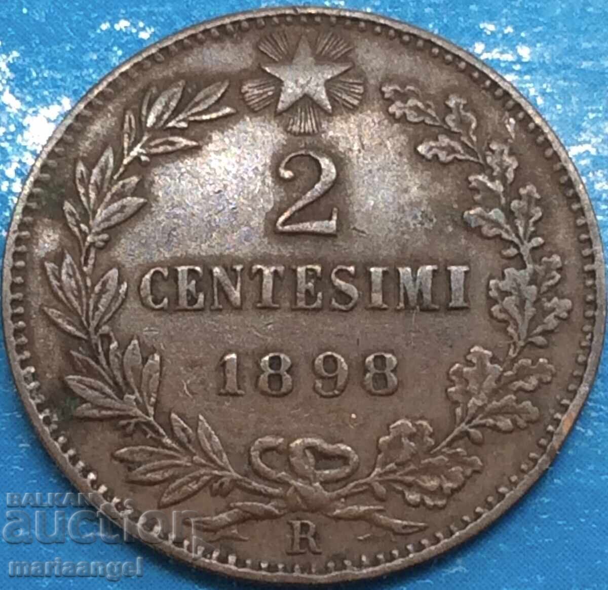 2 Centesimi 1898 Italy King Umberto I 4 with price 15.00 BGN | € 7.67
