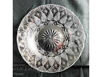 Farfurii 14 buc. din sticlă de cristal din perioada socialistă