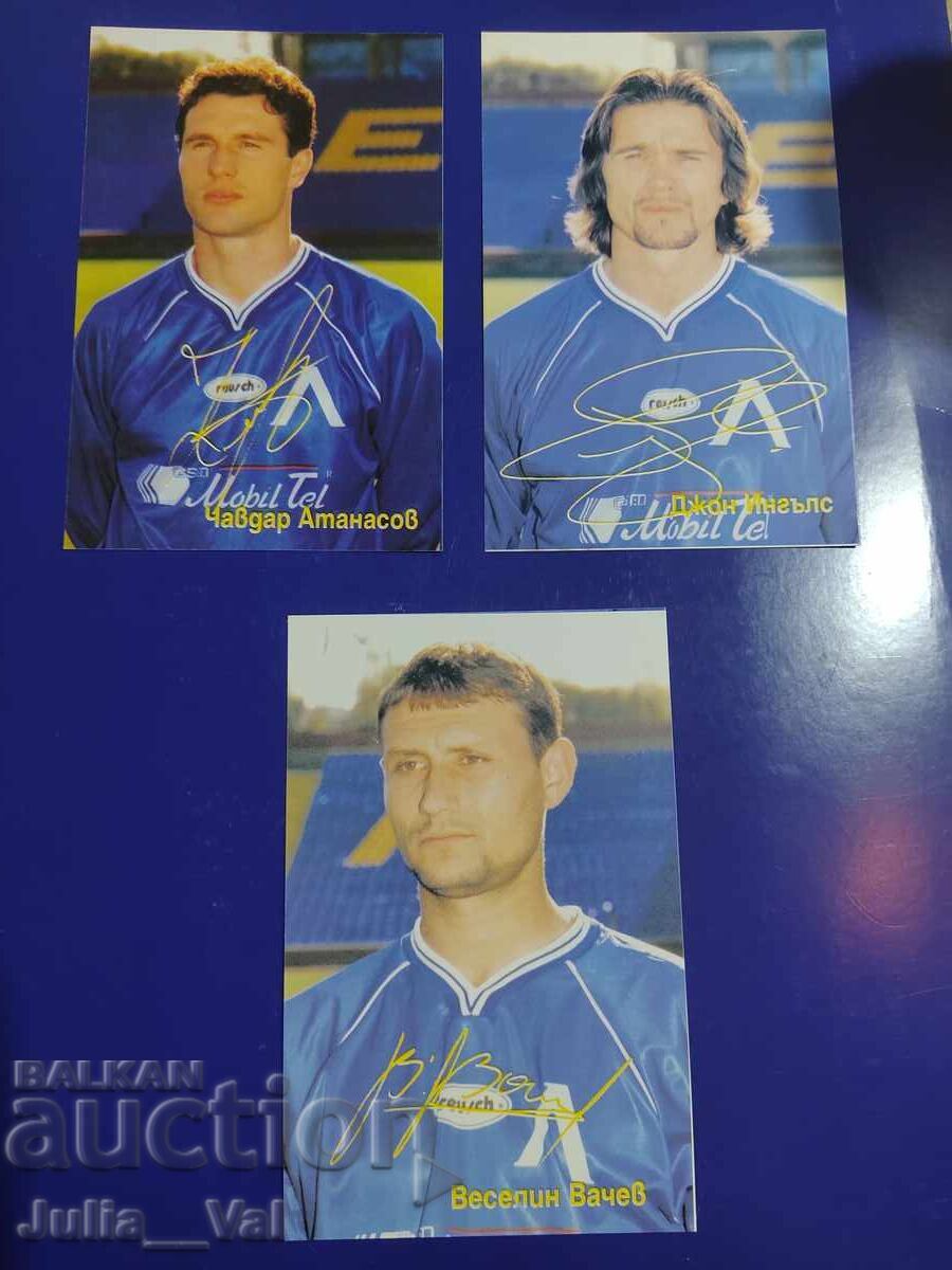 ПФК Левски - 3 картички с автографи ПФК Левски - 3 картички с автографи