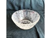 Set of small bowls, 11 pieces, crystal glass from the Soviet era