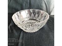 Set de 9 boluri medii din sticlă de cristal din perioada socialistă