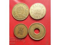Mixed lot of 4 tokens