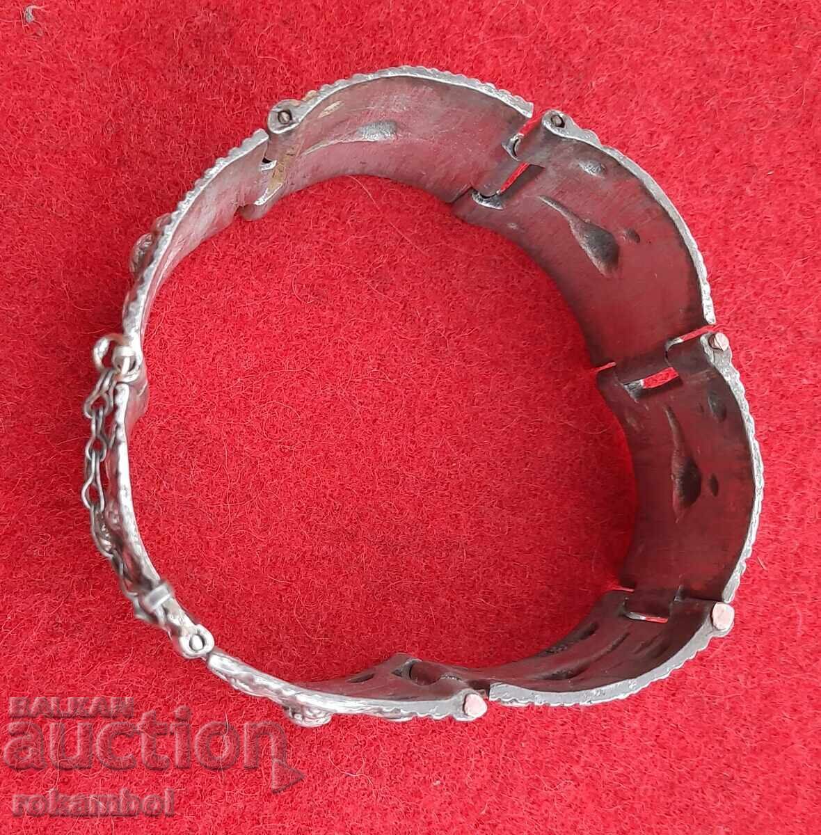 Рядка,възрожденска,масивна сребърна гривна - 6 Рядка,възрожденска,масивна сребърна гривна - 6