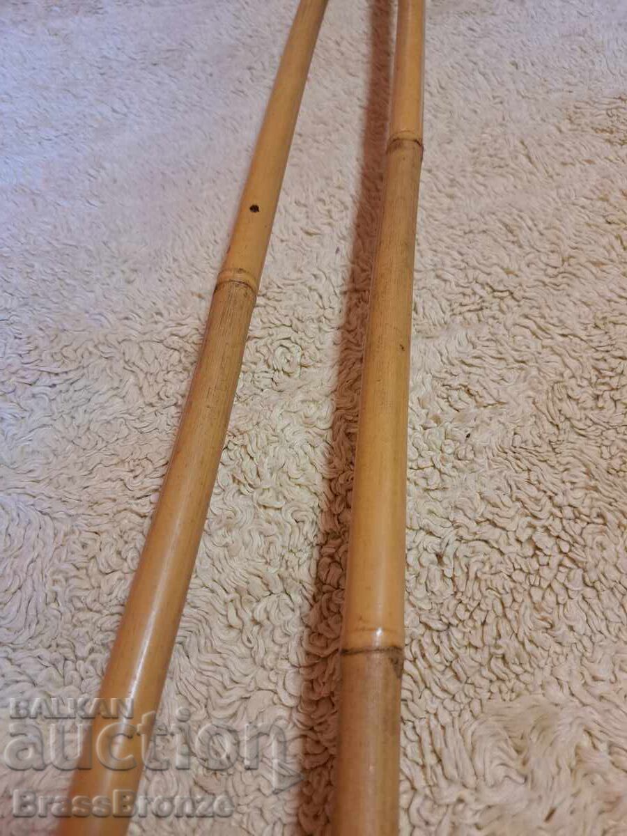 Livrarea Bețe de bambus retro cu elemente din piele