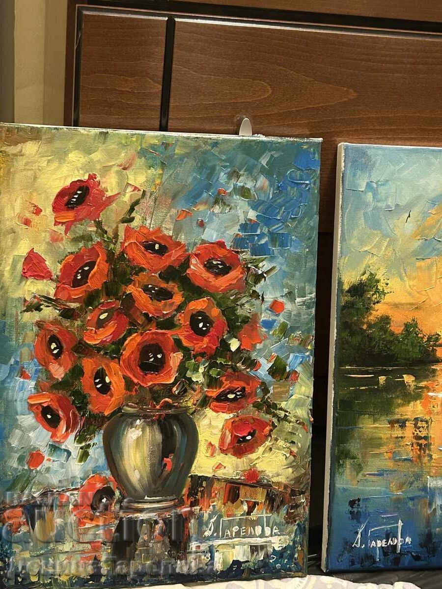 Livrarea Denitsa Garelova tablou 30/40 „Macii” Livrarea Denitsa Garelova tablou 30/40 „Macii”