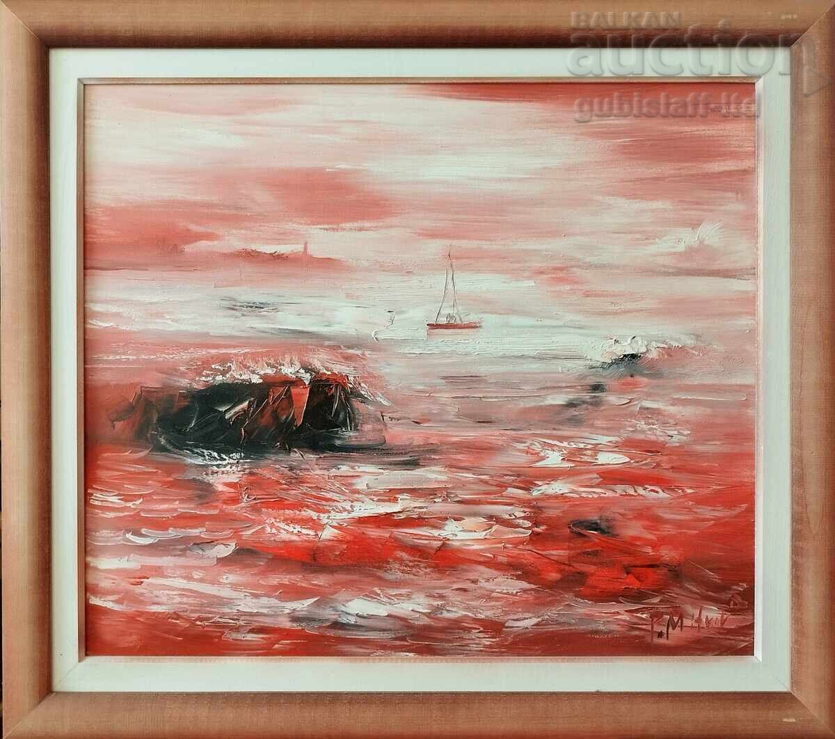 Painting, sea, artist P. Mitkov