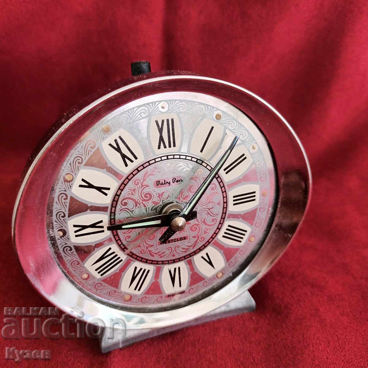 Working Baby Ben WESTCLOX Scotland Alarm Clock