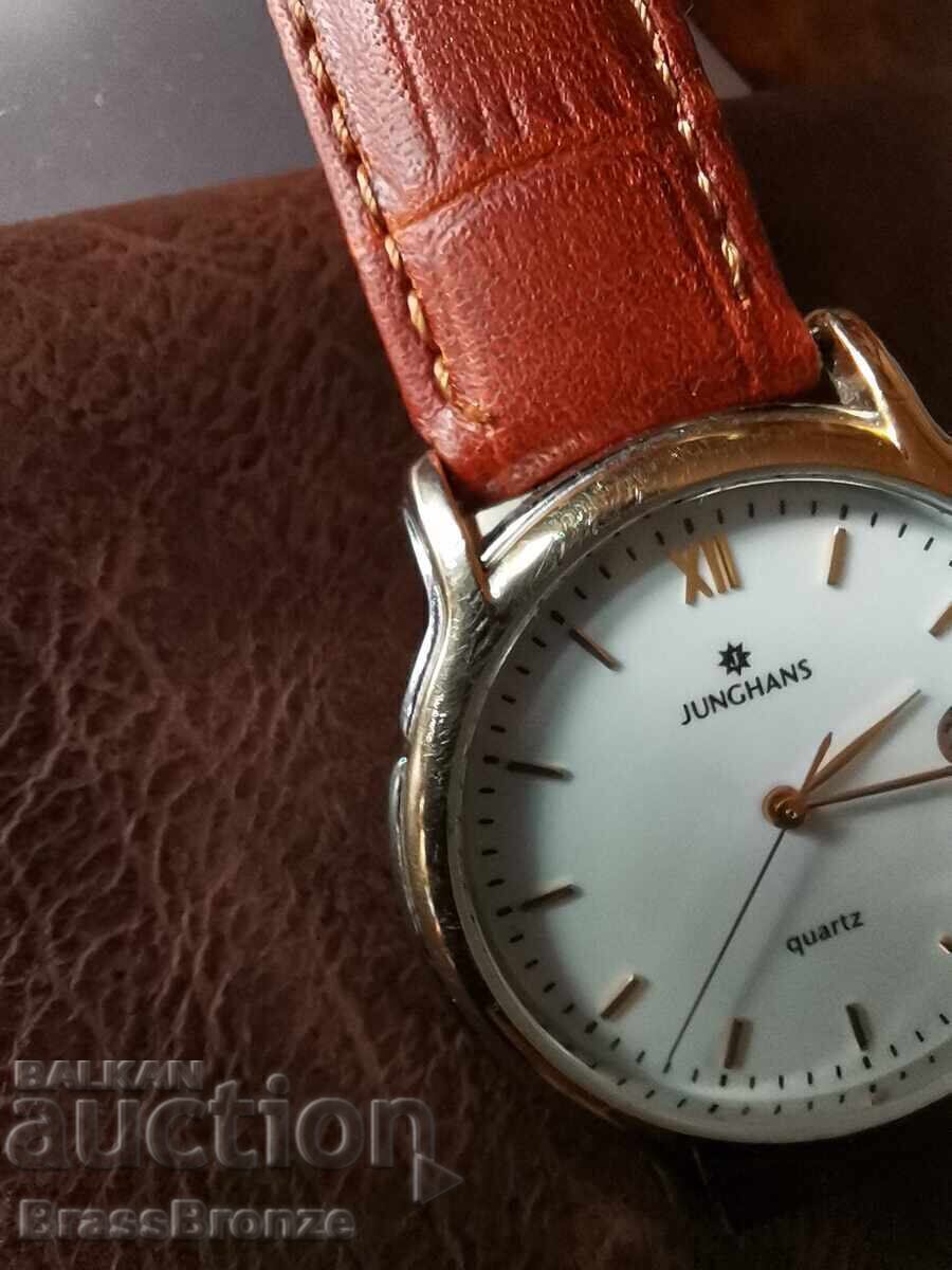 Livrarea Junghans quartz Ceas de mână placat cu aur