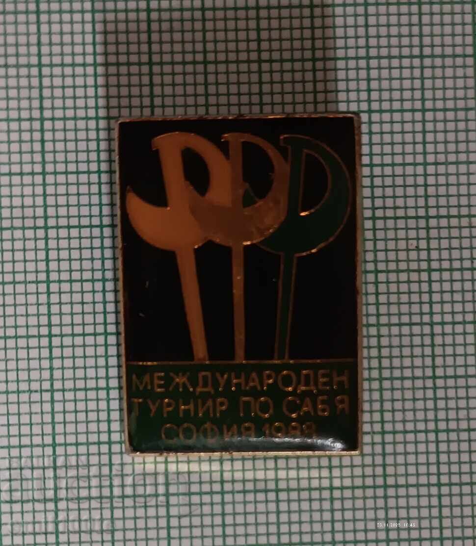 Badge - International Sabre Tournament Sofia 1988 with price 2.00 BGN | € 1.02