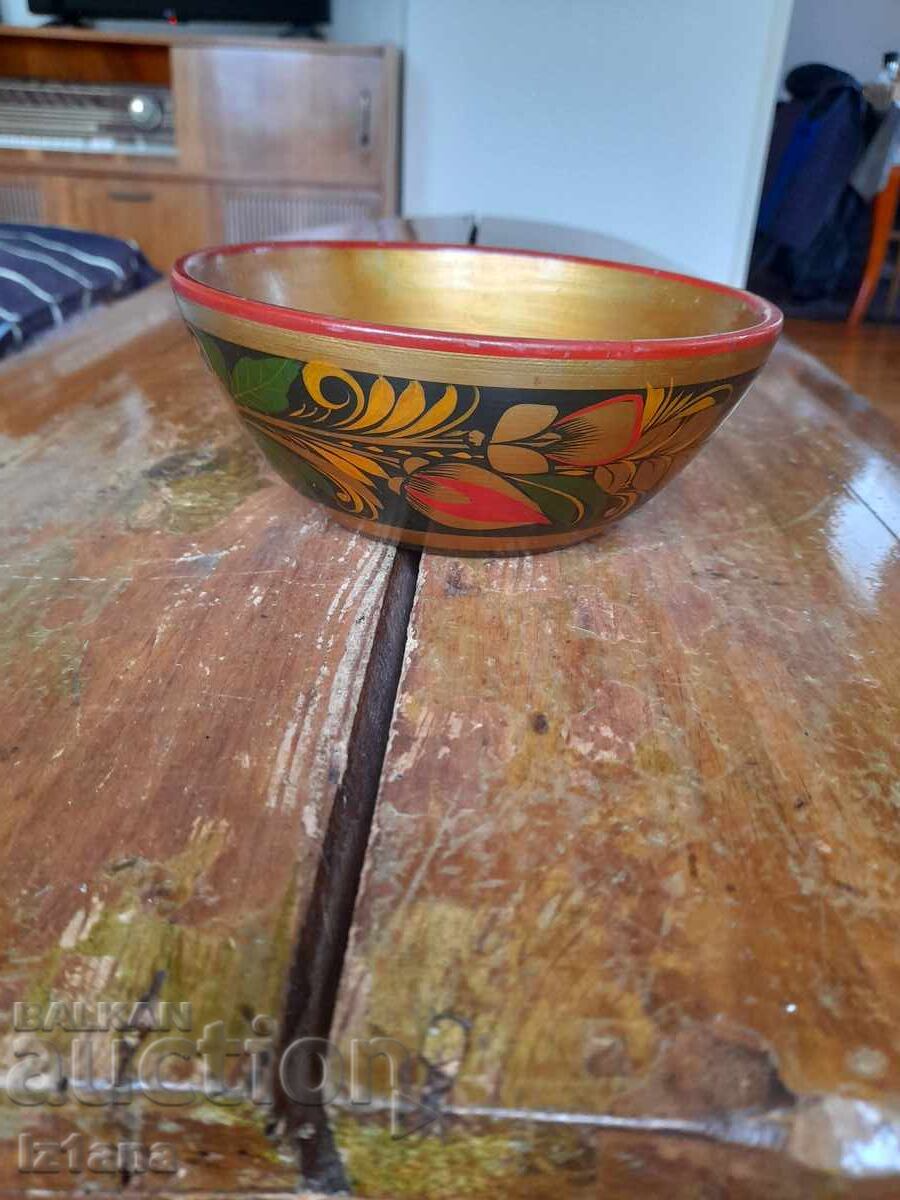 Стара дървена паница,хохлома с цена 27.00 лв. | € 13.80