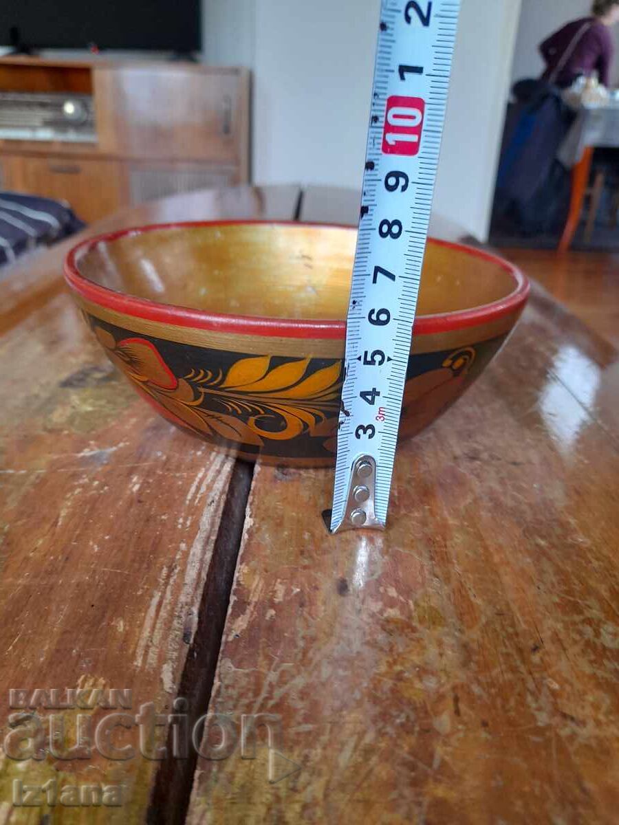 Аукцион Стара дървена паница,хохлома