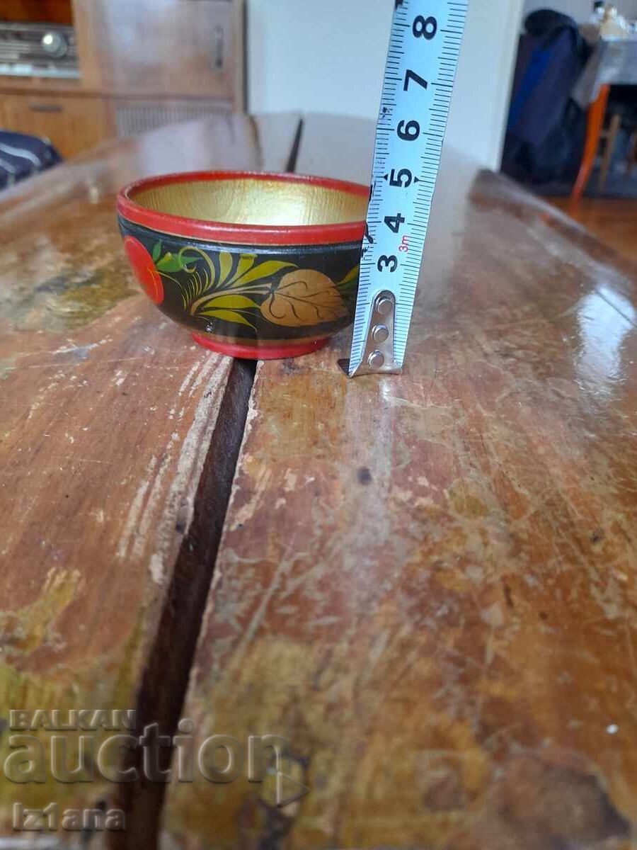 Δημοπρασία Παλιά ξύλινη κούπα, χοχλόμα