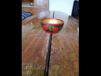 Veche farfurie de lemn, hohloma