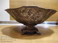 Old metal fruit bowl