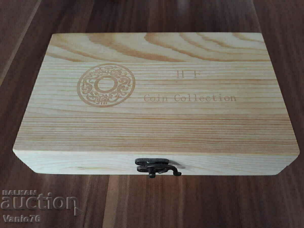 50 jubilee coins with new capsules and wooden box with price 500.00 BGN | € 255.65 50 jubilee coins with new capsules and wooden box with price 500.00 BGN | € 255.65