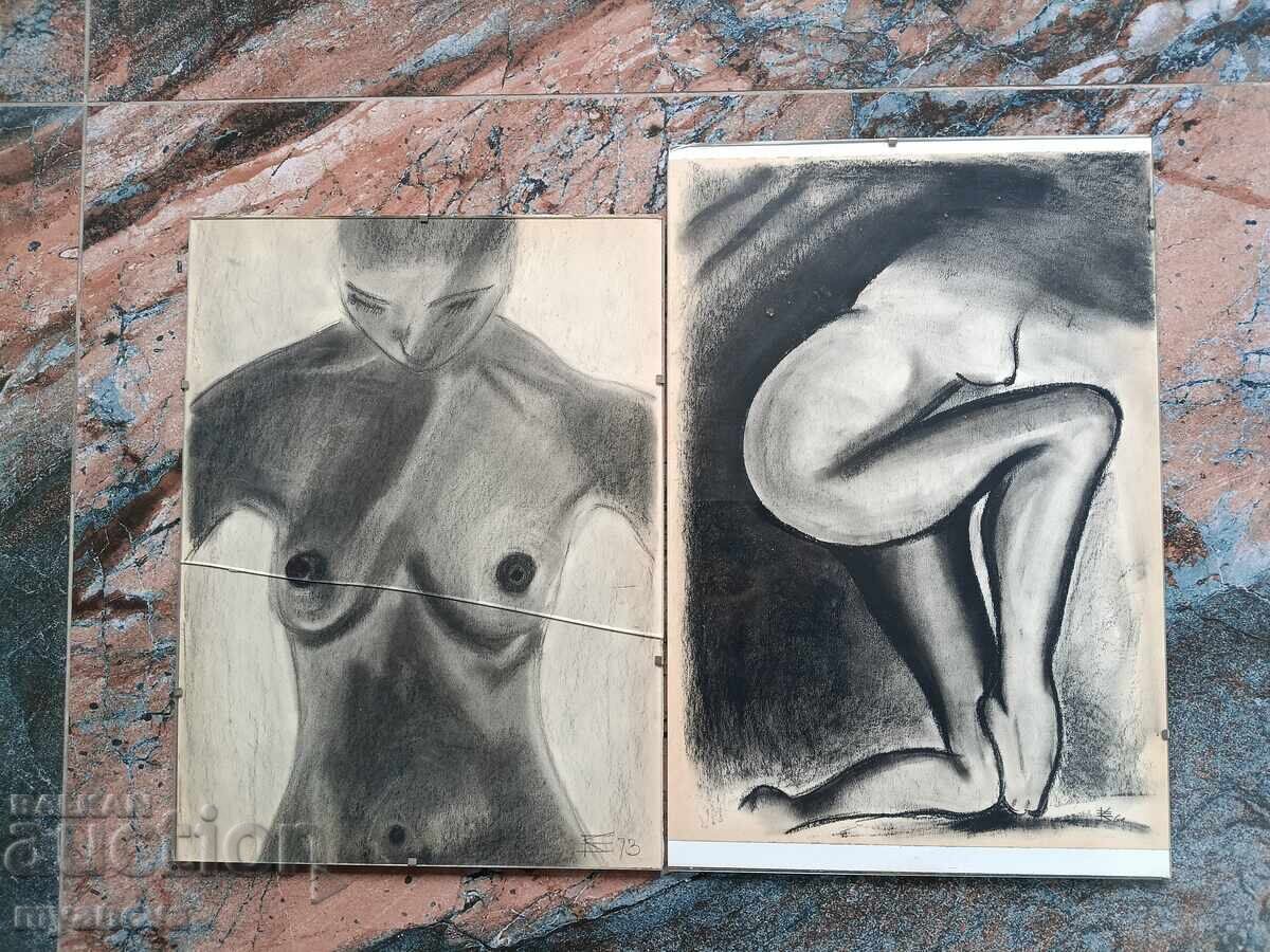 Авторски, еротични, графики в рамки.