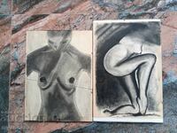 Авторски, еротични, графики в рамки.