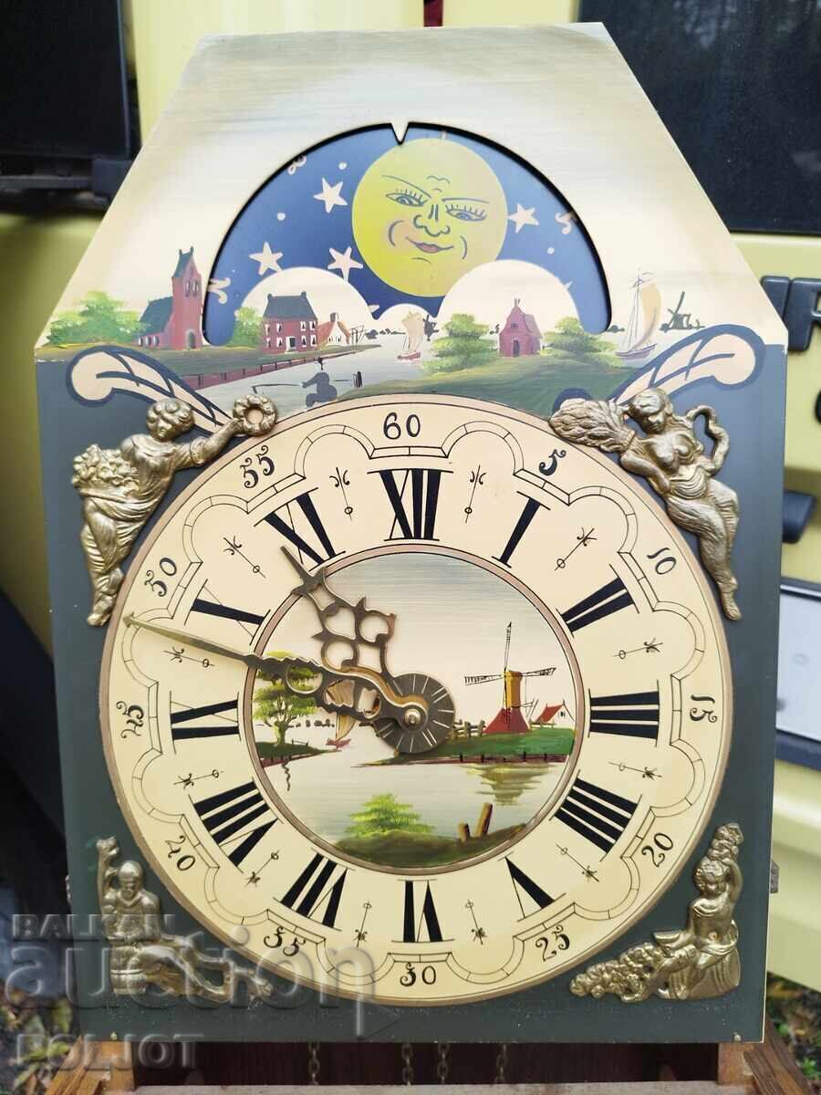 Wall clock with beautiful ornaments, moon phase, 140 cm with price 350.00 BGN | € 178.95