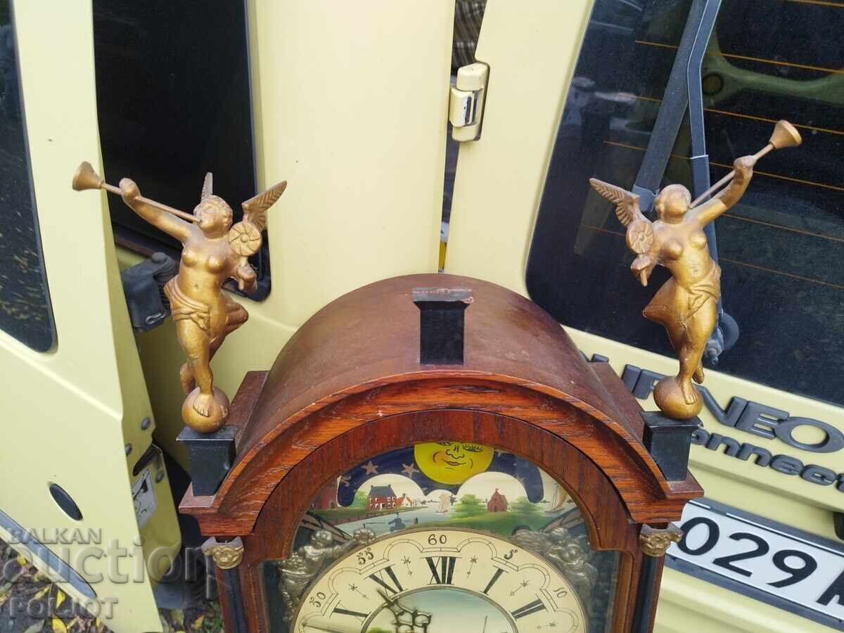 Auction  Wall clock with beautiful ornaments, moon phase, 140 cm