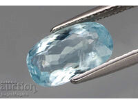 Akvamarin de un albastru ceresc 2.01ct, tăietură ovală