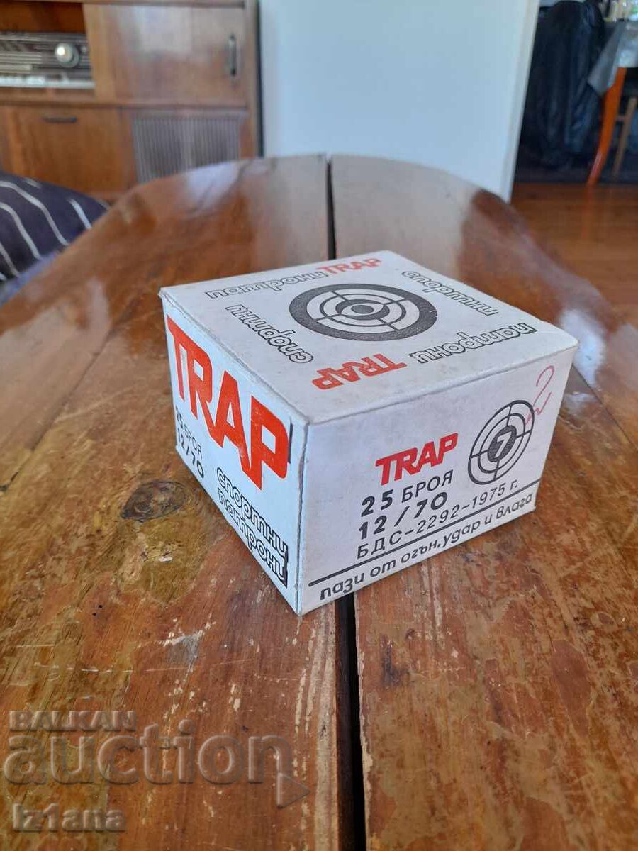 Cutie veche de cartușe de vânătoare Trap, tuburi Cutie veche de cartușe de vânătoare Trap, tuburi