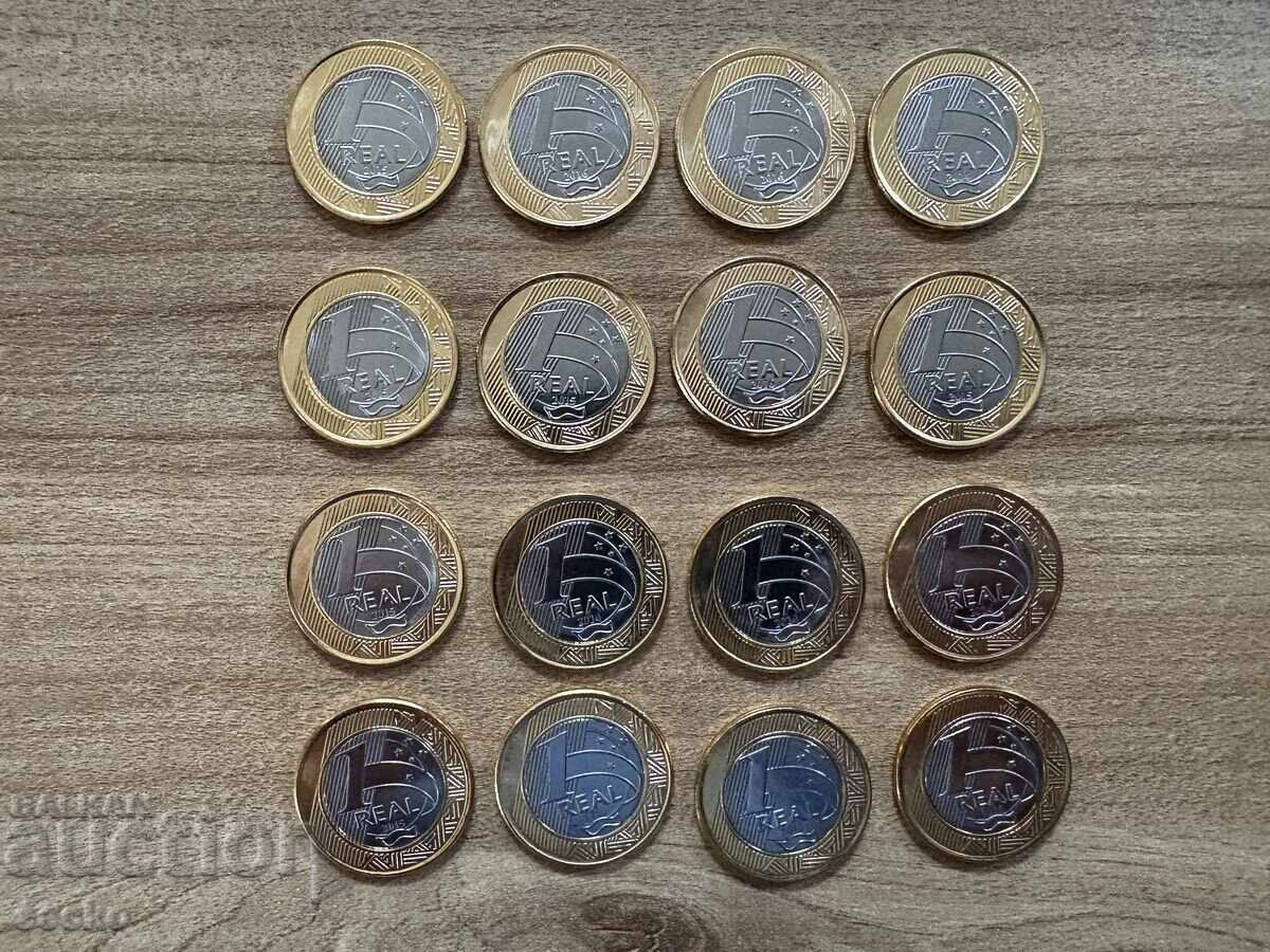 Brazil - Set of 16 Coins - 1 Real (2016) - Olympic Games