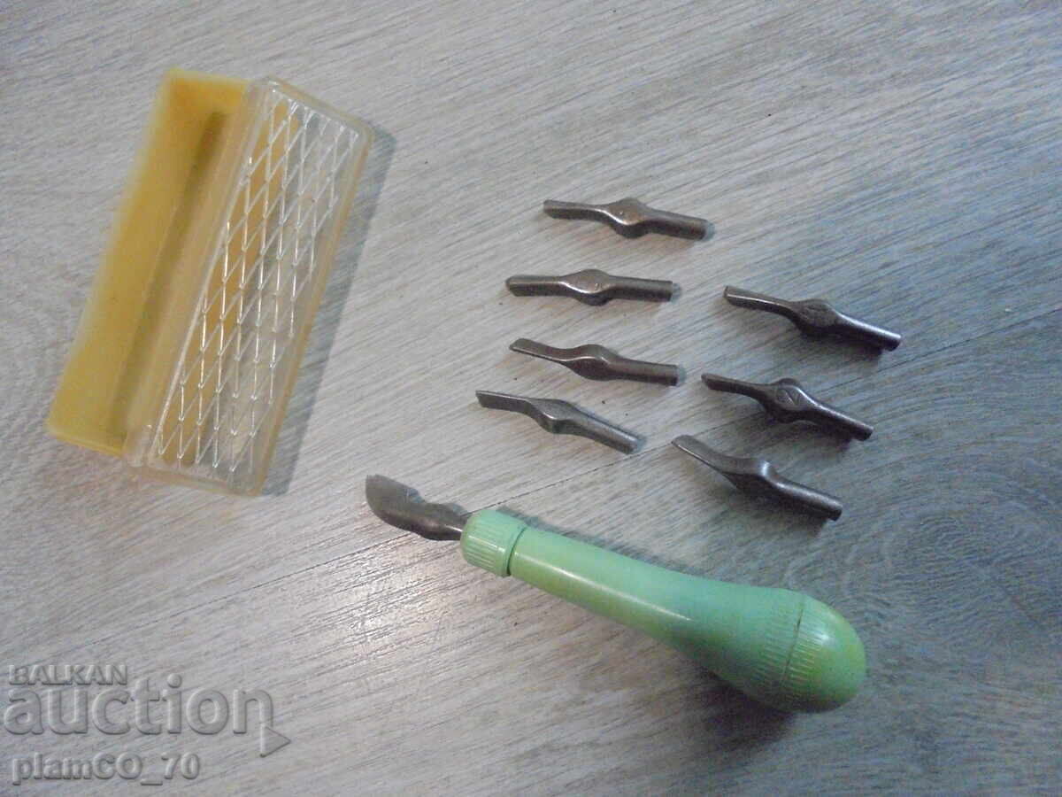 Set of linocut carving tools, No. 8347