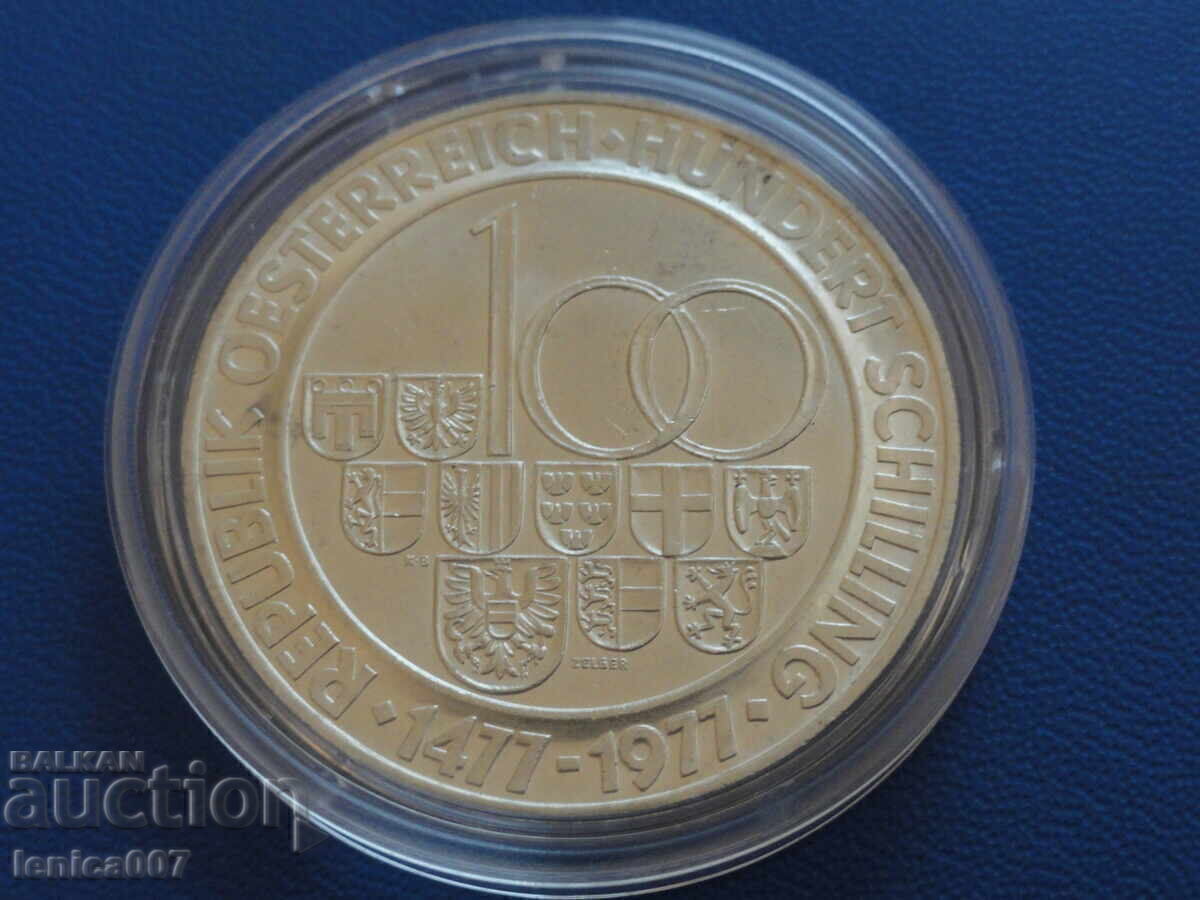 Austria 1977 - 100 șilingi "500g. de la fondare..." (Ag) cu preț € 46.00 | 89.97 BGN Austria 1977 - 100 șilingi "500g. de la fondare..." (Ag) cu preț € 46.00 | 89.97 BGN