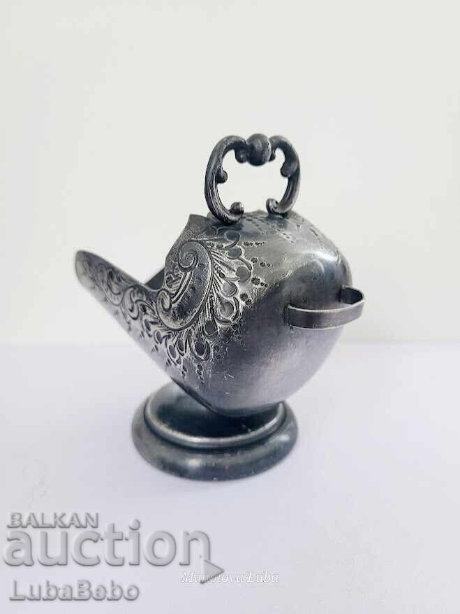 Antique Victorian Silver-Plated Sugar Bowl - 5 Antique Victorian Silver-Plated Sugar Bowl - 5