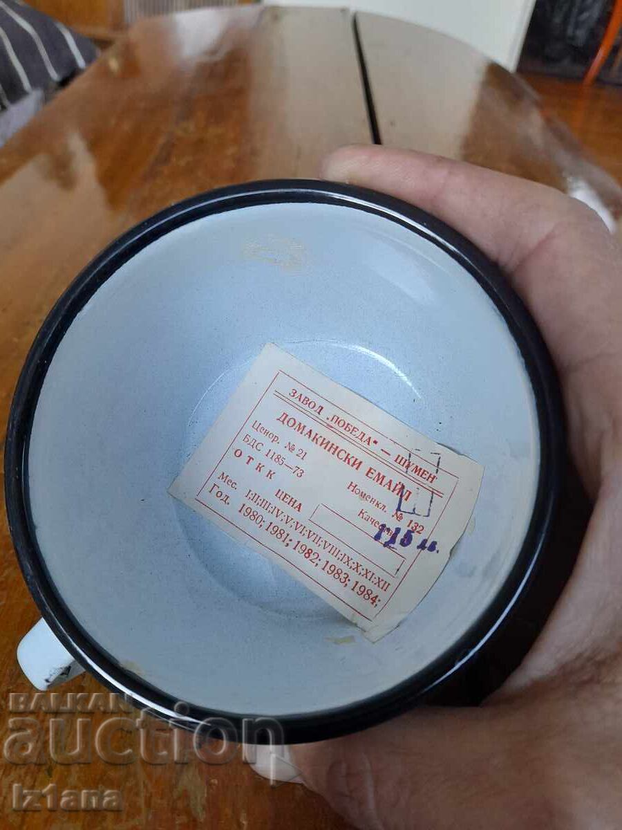 Аукцион Старо емайлирано канче,чаша