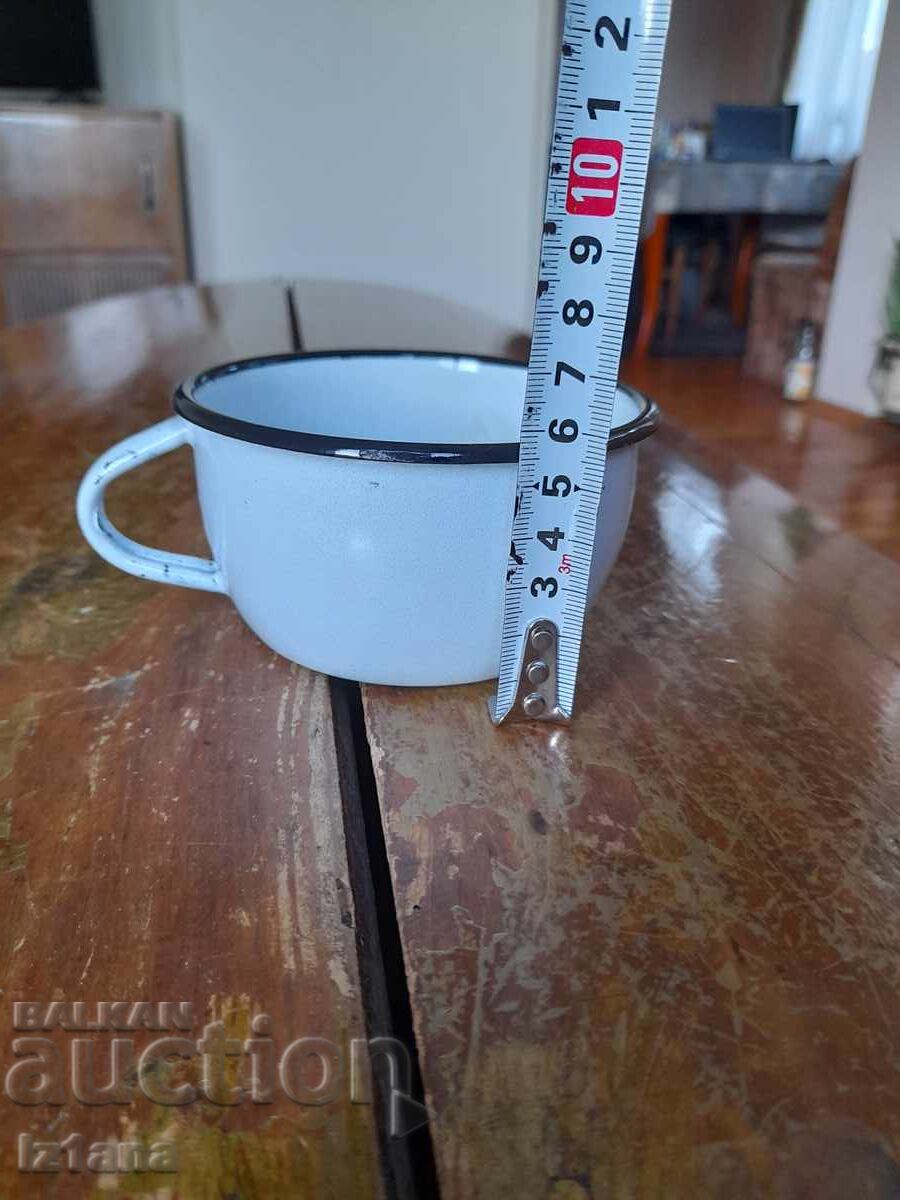 Старо емайлирано канче,чаша - 5