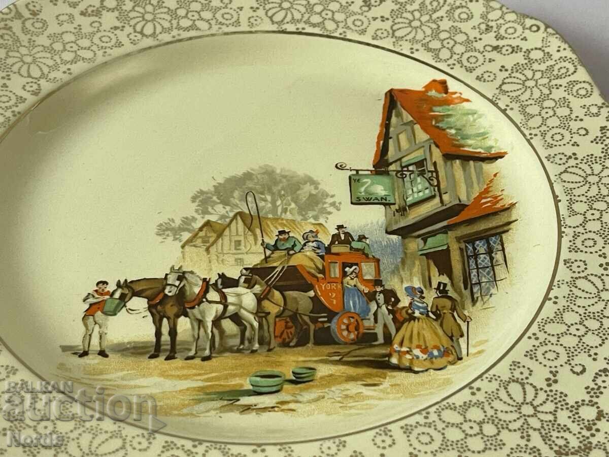 Auction  Vintage English plate with markings
