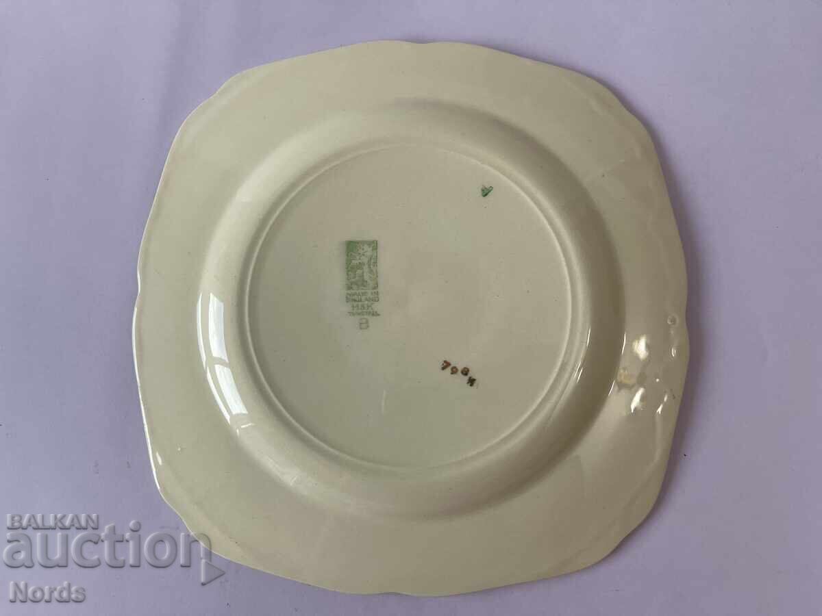 Vintage English plate with markings - 5