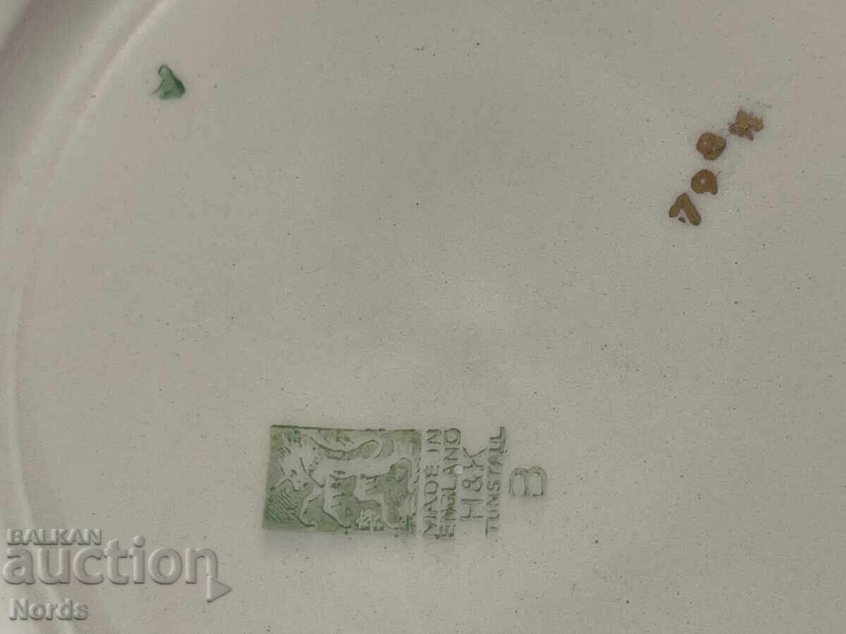 Vintage English plate with markings - 6